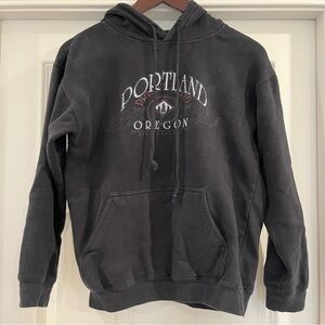 Black Portland Oregon Hoodie
